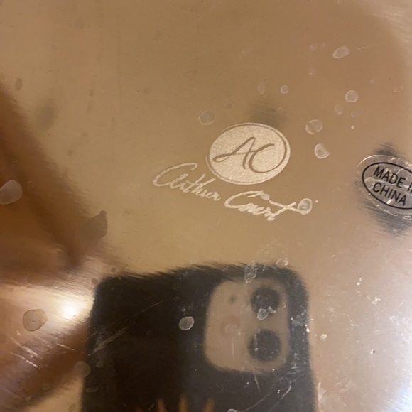 Silver serving tray with grape detail - Picture 4 of 6